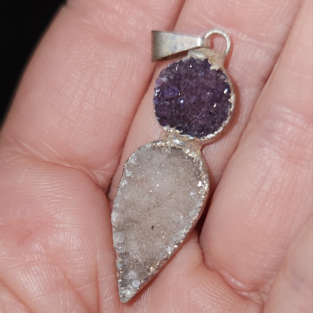 AMATHYST & Silver Charm.